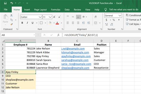 excel vlookup formula.